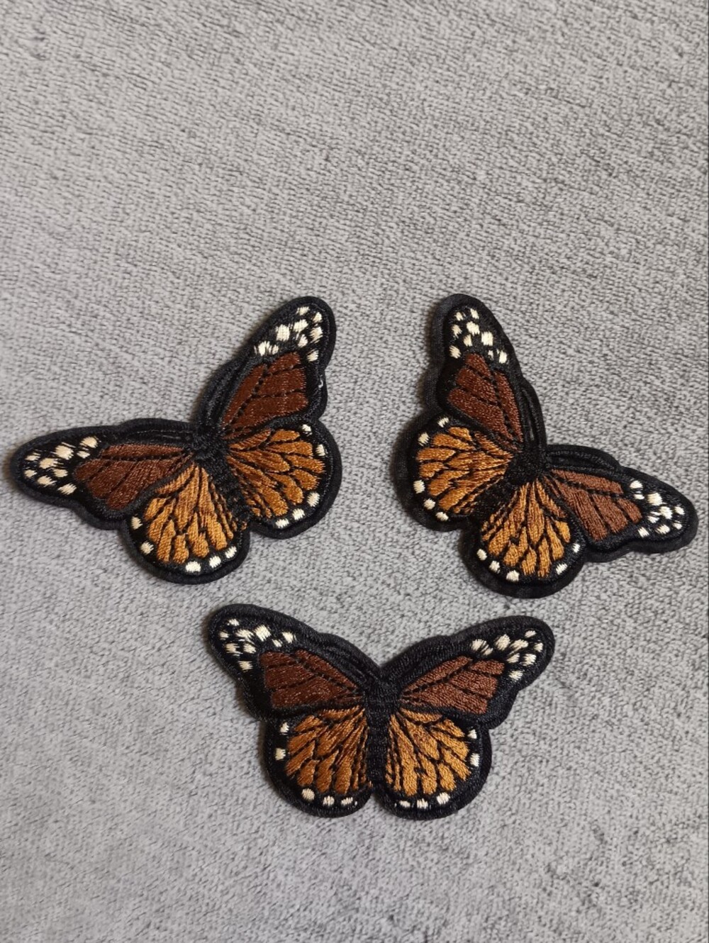 Brown Forest Butterfly Iron On Patch Set, Woodland Fairy, Jacket Applique Lot